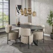 Hoyz Collection - Eetkamertafel Spider Deens Ovaal 180 - Ceramic Fossi...