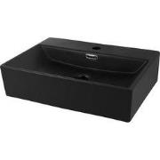 ML-Design wastafel zwart mat, 510x360x130 mm, rechthoekig, keramiek