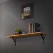 Wandhouder Plankhouder set van 2 240 x 240 mm zwart aluminium ML desig...