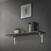 Wandhouder Plankhouder set van 2 240 x 240 mm wit aluminium ML design