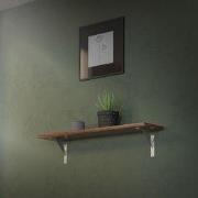 Wandhouder Plankhouder set van 2 180 x 180 mm zilver aluminium ML desi...