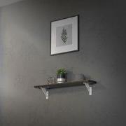 Wandhouder Plankhouder set van 2 120 x 120 mm wit aluminium ML design