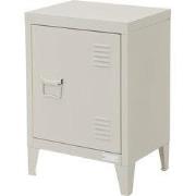 Nachtkastje 40x30x58 cm lichtgrijs staal met verstelbare plank ML Desi...