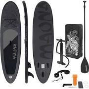Opblaasbare Stand Up Paddle Board Maona, 308 x 76 x 10 cm, zwart, incl...