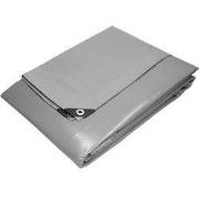 dekzeil met ogen, 2x3 m 180g/m², grijs, gemaakt van polyethyleenweefse...