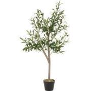 Kunstmatige olijfboom 120 cm kunstplant met natuurlijke houten stam en...