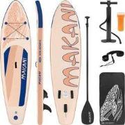 Stand Up Paddle opblaasbaar SUP Board Makani 320x80x15 cm in abrikoos ...