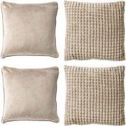 Dutch Decor KUSSENSET - 4-delig - Texture Harmony - 45x45 cm - inclusi...