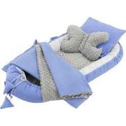 Babynest 5-delig. 90x50 cm katoenen walvis patroon Joyz