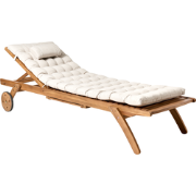 CESANA PREMIUM - Ligstoel - Lichtbeige - Acaciahout