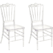 MENDON - Eetkamerstoel set van 2 - Transparant - Plastic