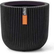 Pot bol Groove 9x8 zwart