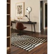 Laagpolig Wollen Vloerkleed Donna - Zwart / Naturel / Wit - 200x300 cm