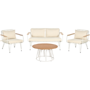 MONTESILVANO - Loungeset voor 4 - Lichtbeige - Staal