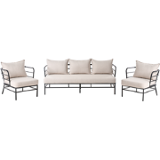 PONZONE - Loungeset 5-zits - Lichtbeige - Aluminium