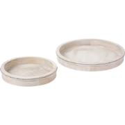 MANSOURA - Dienblad set van 2 - Lichtbruin - Mangohout