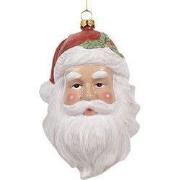 Clayre & Eef Kersthanger Kerstman 15 cm Wit Rood Kunststof