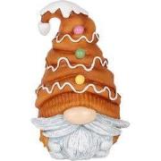 Clayre & Eef Decoratie Beeld Kabouter 9x8x13 cm Bruin Kunststof