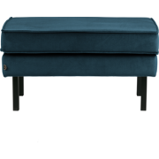 WOOOD Rodeo Hocker - Velvet - Blauw - 45x84x54