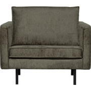 WOOOD Fauteuil Rodeo - Structure Velvet - Frost - 85x105x86