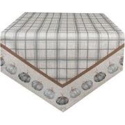 Clayre & Eef Tafelloper 50x160 cm Grijs Katoen Pompoen
