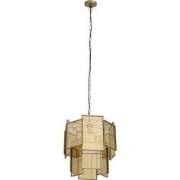 PTMD Loucas Brass Lustre Glass Hanging Lamp Layers S