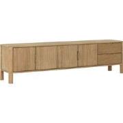 DTP Home TV stand Forte, 4 doors, 2 drawers,55x210x40 cm, teakwood nat...