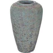 PTMD Jossilyn Green Round Ceramic Pot Rough Finish High