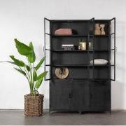 Vitrinekast Lott Zwart - Giga Meubel