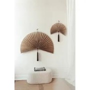 Bamboe waaier Bruin Extra Large | Bamboo wanddecoratie | Muurdecoratie...