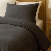 Zydante® Dekbedovertrek Velvet  200x200/220 cm - Anthracite - met 2 Ku...