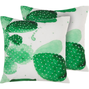 OSTINA  - Tuinkussen set van 2 - Groen - 45 x 45 cm - Polyester