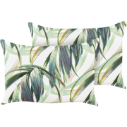 CALDERINA - Tuinkussen set van 2 - Groen/Wit - 40 x 60 cm - Polyester