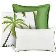 SEASIDE - Set van 3 tuinkussens - Groen - Polyester