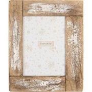 Clayre & Eef Fotolijst 13x18 cm Bruin Wit Hout