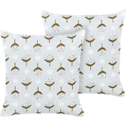 CUNEO - Tuinkussen set van 2  - Lichtgroen - 45 x 45 cm - Polyester