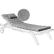 CESANA PREMIUM - Ligstoelkussen - Grijsmelange - Polyester