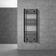 Badkamerradiator Sahara 500x1200 mm zwart mat recht met middenaansluit...