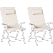 JAVA/AMAN PREMIUM - Tuinkussen set van 2 - Lichtbeige - Polyester