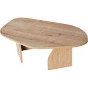 Salontafel met organisch gevormd blad en brede poten L105 cm - ROCK