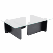 Salontafel met een blad van gehard glas L105 cm - FLAVIO