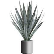 Kopu® Kunstplant Agave 110 cm in grijze Pot - 30 bladeren - Groen/Grij...