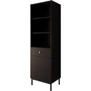 Meubella - Boekenkast Norment - Zwart - 54 cm