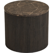 Babette ronde bijzettafel donkerbruin marmer - Ø 45 cm x 40 cm