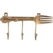 Clayre & Eef Wandhaak 18x4x9 cm Goudkleurig Metaal