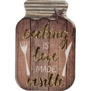 Clayre & Eef Magneet 5x1x8 cm Bruin Metaal