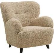 Fauteuil Lichtbruin Stof - 84x86x87cm - Lunaro