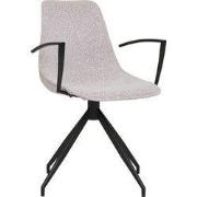 Eetkamerstoel Zand Bouclé - Draaibaar - Monaco - Set van 2