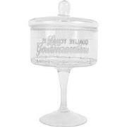 Clayre & Eef Voorraadpot Ø 13x24 cm Transparant Glas