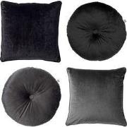 Dutch Decor KUSSENSET - 4-delig - Velvet Shapes - 45x45 cm en Ø40 cm -...